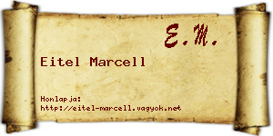 Eitel Marcell névjegykártya